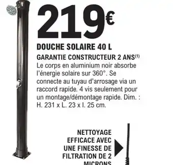 E.Leclerc Brico DOUCHE SOLAIRE 40 L offre