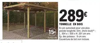 E.Leclerc Brico TONNELLE EN BOIS offre