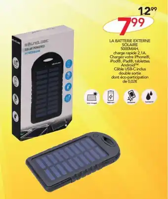 Stokomani LA BATTERIE EXTERNE SOLAIRE offre