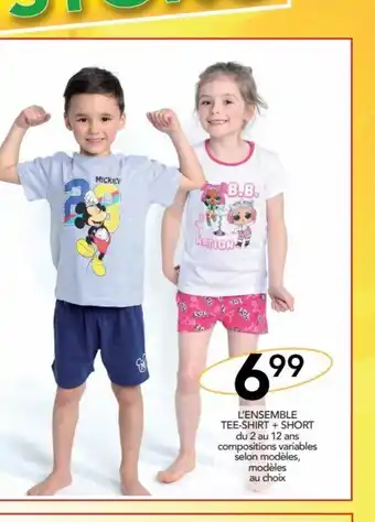 Stokomani L'ENSEMBLE TEE-SHIRT + SHORT du 2 au 12 ans compositions variables selon modèles, modèles au choix offre