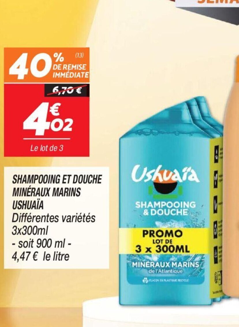 Netto SHAMPOOING ET DOUCHE MINÉRAUX MARINS USHUAIA offre