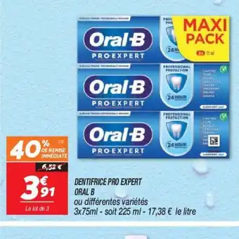 DENTIFRICE PRO EXPERT ORAL B
