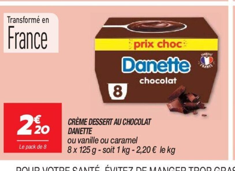Netto CRÈME DESSERT AU CHOCOLAT DANETTE offre