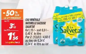 Netto EAU MINÉRALE NATURELLE GAZEUSE SALVETAT offre
