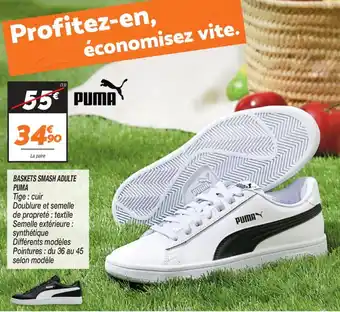 Netto BASKETS SMASH ADULTE PUMA offre