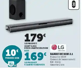 Super U LG BARRE DE SON offre