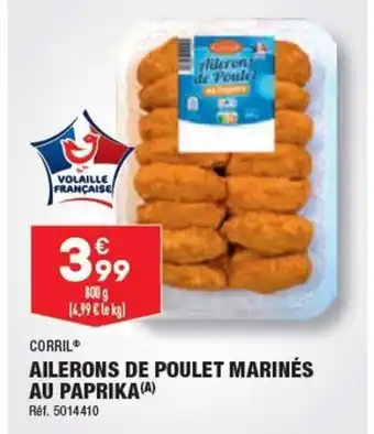 AILERONS DE POULET MARINÉS AU PAPRIKA (A)