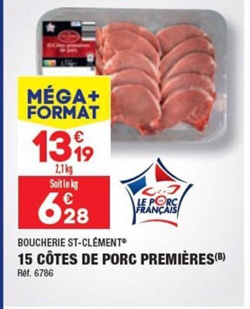 ALDI 15 CÔTES DE PORC PREMIÈRES(B) offre