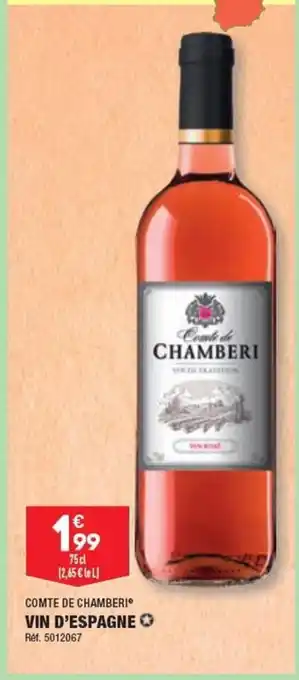 ALDI VIN D'ESPAGNE offre