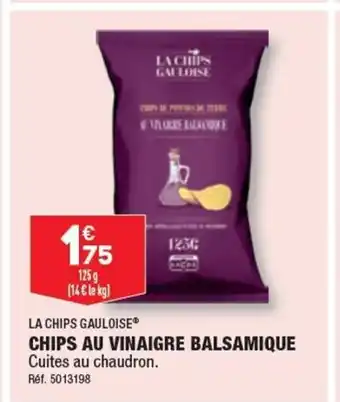 ALDI CHIPS AU VINAIGRE BALSAMIQUE Cuites au chaudron. offre