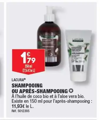 ALDI LACURAⓇ SHAMPOOING OU APRÈS-SHAMPOOING offre