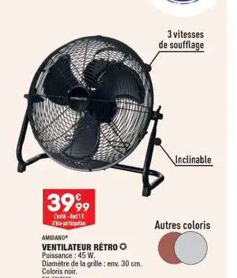 ALDI VENTILATEUR RÉTRO ✪ offre