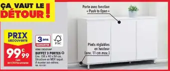 ALDI BUFFET 3 PORTES Env. 138 x 40 x 84 cm. offre