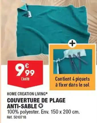 ALDI COUVERTURE DE PLAGE ANTI-SABLE O offre
