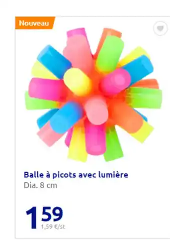 Action Balle à picots avec lumière Dia. 8 cm offre