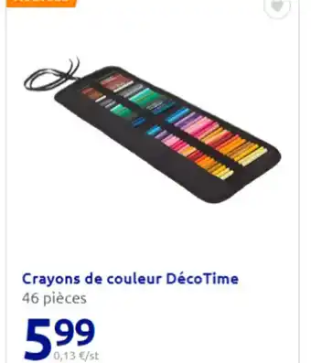 Action Crayons de couleur Déco Time 46 pièces offre