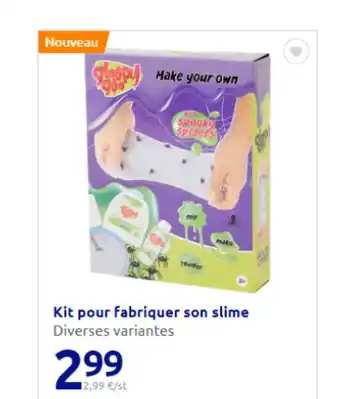 Action Kit pour fabriquer son slime Diverses variantes offre