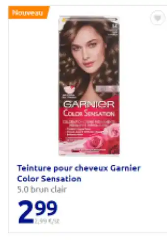 Action Teinture pour cheveux Garnier Color Sensation offre