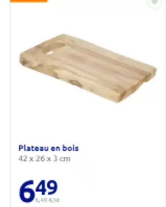 Action Plateau en bois 42 x 26 x 3 cm offre
