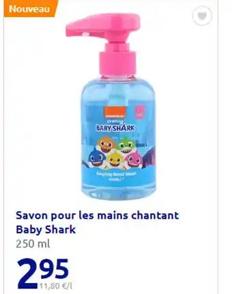 Action Savon pour les mains chantant Baby Shark offre