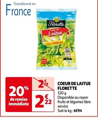 Auchan COEUR DE LAITUE FLORETTE offre
