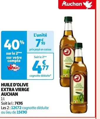 Auchan HUILE D'OLIVE EXTRA VIERGE AUCHAN offre