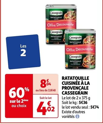 RATATOUILLE CUISINÉE À LA PROVENÇALE CASSEGRAIN