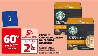 Auchan CAPSULES CARAMEL MACCHIATO DOLCE GUSTO STARBUCKS offre