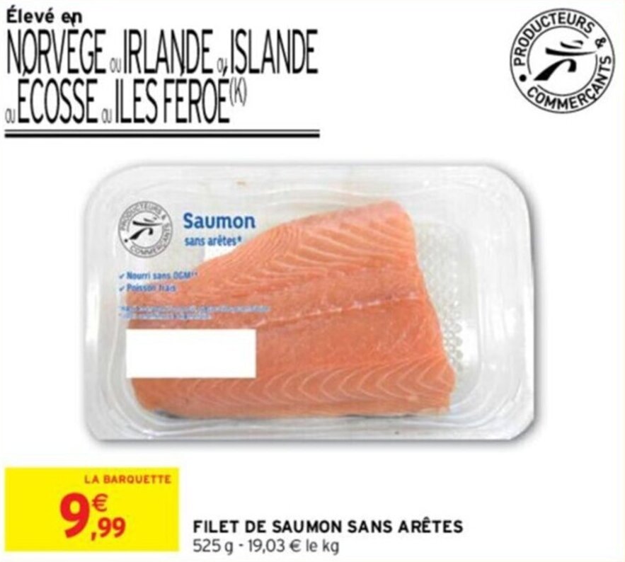 Intermarché FILET DE SAUMON SANS ARÊTES offre