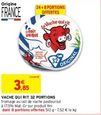 Intermarché VACHE QUI RIT 32 PORTIONS offre