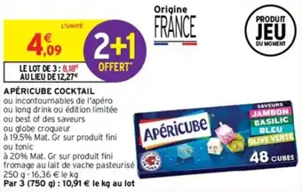 Intermarché APÉRICUBE COCKTAIL offre