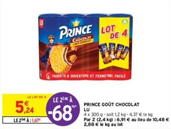 Intermarché PRINCE GOÛT CHOCOLAT LU offre