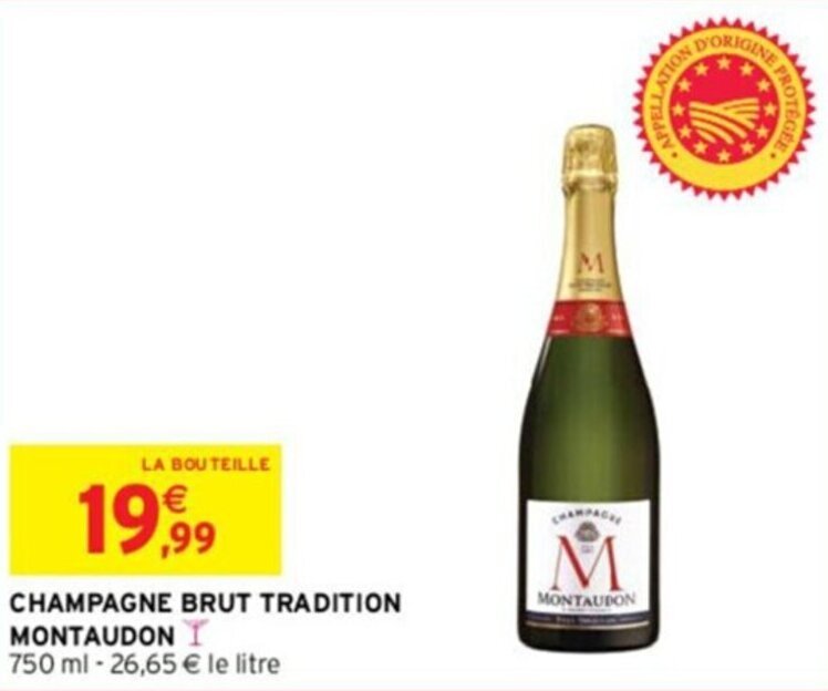Intermarché CHAMPAGNE BRUT TRADITION MONTAUDONI offre