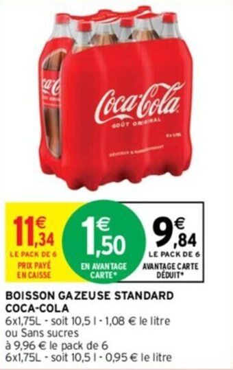 Intermarché BOISSON GAZEUSE STANDARD COCA-COLA offre