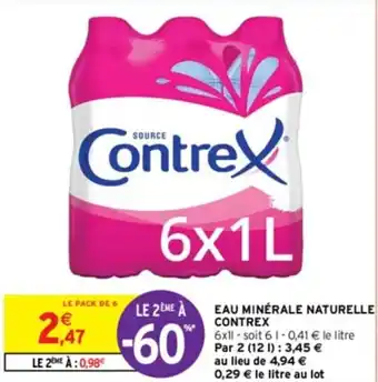 Intermarché EAU MINÉRALE NATURELLE CONTREX offre