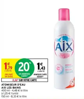 ATOMISEUR D'EAU AIX LES BAINS