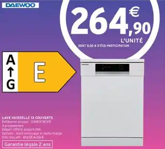 LAVE VAISSELLE 13 COUVERTS