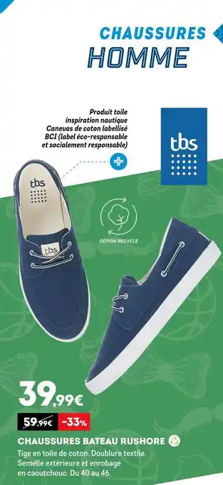 Sport 2000 Tbs chaussures bateau rushore offre