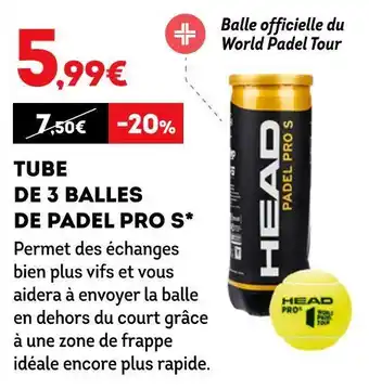 Tube de 3 balles de padel pro s*