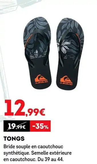 Sport 2000 Quiksilver tongs offre