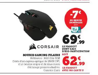 SOURIS GAMING FILAIRE