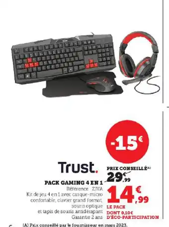 Super U PACK GAMING 4 EN 11 offre