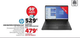 Super U ORDINATEUR PORTABLE 15,6" offre