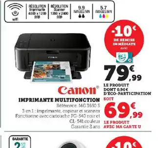 Super U IMPRIMANTE MULTIFONCTION offre