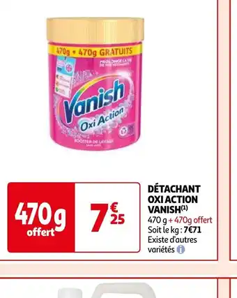 Auchan DÉTACHANT OXI ACTION VANISH (¹) offre