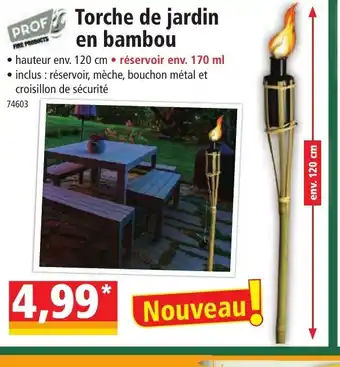 Norma Torche de jardin en bambou offre