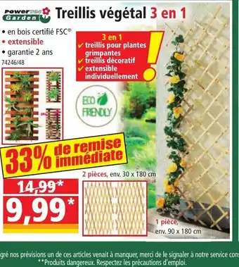 Treillis végétal 3 en 1