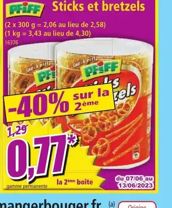Norma PFIFF Sticks et bretzels offre