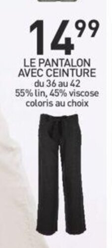 Stokomani Le Pantalon Avec Ceinture offre