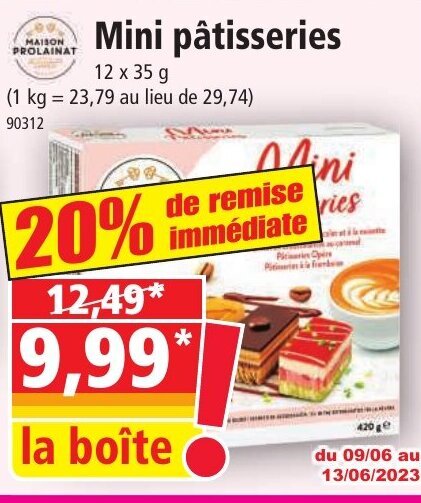 Norma Mini pâtisseries offre